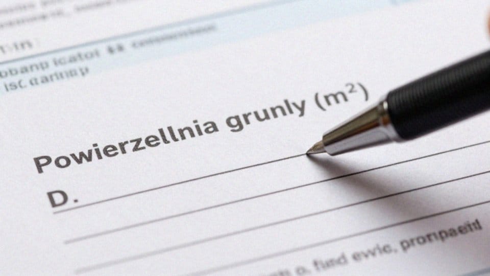 Jak wpisać powierzchnię gruntów w Sekcji D?